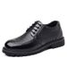 Casual leather shoes Men's cowhide breathable sandals business dress hollow leather shoes_vogvips.com