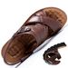 Men’s Shoes Summer New Men's Sandals Men's Trendy Genuine Leather Beach Shoes Large Pier Layer Cowhide Casual Men's Sandals_vogvips.com