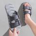Summer Plus Men's Anti Slip Outerwear, Trendy Massage, Bathroom Shower, One Line Slippers, Youth Dormitory Shoes_vogvips.com