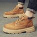 Handmade Leather Men's Shoes Retro Outdoor Platform Casual Shoes Low-top Tooling Shoes_vogvips.com