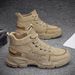 European Warm Series Autumn High-top Martin Yellow Work Snow Mid-top Cotton Trendy Shoes Men's Boots British Style_vogvips.com