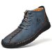 European Warm Series 2021 Autumn Winter New Men's Martin Large Size Mid-top Leather Outdoor Casual Handmade Fleece Short Boots For Men_vogvips.com