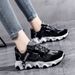 Chunky For Women Spring Autumn 2025 New Style Breathable Versatile Casual Shoes Thick Sole White Sneakers Trendy_vogvips.com