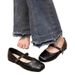Mary Jane Women's Shoes With Skirt Low-heeled Small Leather Shoes Flat-soled Single Shoes Gentle Evening Shoes_vogvips.com
