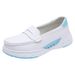 New Nurse Shoes Women's Soft Sole Breathable Thick Sole Non-slip Flat Shoes Comfortable Medical Small White Shoes_vogvips.com