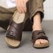 New Cool In Summer With Soft Soles, Fashionable And Versatile, Anti Slip Outdoor Beach Shoes, One Line Slippers For Men_vogvips.com