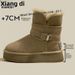 Sheepskin Wool Integrated Snow For Women, Non-Slip, Waterproof, Fleece-Lined, Thickened, Warm, Northeastern Cotton_vogvips.com