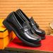 New Fashion Genuine Leather Retro Business Men's Casual Shoes Black Daily Office Loafers One-step Driving Party Dress Wedding Men's Shoes_vogvips.com