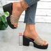 Women's Elegant Slip-On High Heeled Sandals Summer New Style Platform Hollow out Open Toe plus Size Shoes_vogvips.com