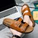 Summer Boken With Double Buttons And Exposed Toes For Couples, Men's One-piece Slippers, Slippers_vogvips.com