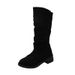 Women's 2025 Autumn Winter New Fashion Suede Slip-On High Low Heel Plus Size Over-the-Knee Boots For Women_vogvips.com