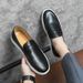 Low Top Loafers Round Head Casual Sports Leather Shoes For Men_vogvips.com