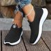 Autumn Casual Sports Breathable Large Women's Soft Soled Sneakers Lazy Shoes_vogvips.com