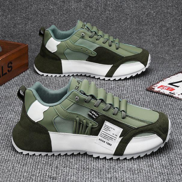 Big Size Men's Fashion Casual Skateboard Sneakers Lace Up Breathable Lightweight Sports Shoes For Walking Skateboarding_vogvips.com