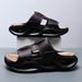 Beach Sandals, Men's Summer Breathable Thick Soled Slippers, EVA Anti Slip Wear-resistant Outer Wear, Color Blocking And_vogvips.com