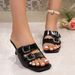 26 New Models Of Cross-border Plus-size Women, Summer European And American Style, Sexy Stiletto High-heeled Peep-toe_vogvips.com