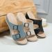 Q316-1 New 2025 Lightweight Slippers Casual Simple Wedge Metal Buckle Large Size Women's Sandals_vogvips.com