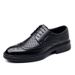 Euro Step Leather Summer Hollow Business Formal Casual British Style Men's Brogue Wedding Shoes_vogvips.com
