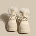 【 Amano 】 Fur Integrated Martin Boots For Women In Autumn And Winter 2025, New Style With Plush Warm Cotton Shoes, Versatile For Women_vogvips.com