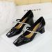 5288-16 Fashion Coarse Middle Heel Shallow Mouth Square Head Water Diamond Pearl Strap Single Mary Jane Women's Shoes_vogvips.com