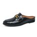 100% Genuine Leather Men’s Half For Men Mules Casual Designer Shoes Fashion Loafers Luxury Black Slippers 2022_vogvips.com