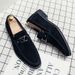 New Suede Loafers Men Flock Business Blue Breathable Slip-On Casual Driving Evening Dress Men's Wedding Shoes_vogvips.com