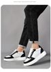 Men's Shoes Inner Height Increase Sports And Leisure Shoes, Small White Shoes, Low-top Cowhide Surface Thick-soled Running Sports Board Shoes_vogvips.com