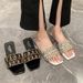 Cross-Border Foreign Trade Colorful Rhinestone Metal Flat 2025 New Cool And Comfortable Beach Sandals_vogvips.com