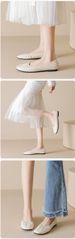 French Retro Soft-soled Ladyshoes Gentle Temperament Pleated Silver Light Mouth Flat-soled Single Shoes Women_vogvips.com