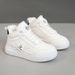 Free Shipping SH909 Winter Student Thick-Soled College High-Top Warm Cotton Patchwork Shoes Sneakers Women's Retro Style_vogvips.com