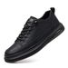 Euro Step Men's Korean Style Low-top Lace-up Sneakers Cowhide All-season Trendy Casual Leather Shoes_vogvips.com