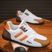 Men's Casual Driving Shoes - Breathable Mesh Sneakers With Lace-Up Design For Running & Daily Wear (White/Beige/Grey)_vogvips.com