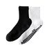 Anti-Slip Football Socks – Cushioned Terry Sole With Grip Dots For Soccer, Basketball & Running (Black/White/Contrast Trim, Unisex Fit)_vogvips.com