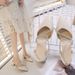 Fashion Sandals For Women Fairy Style 2025 New Summer Closed Toe Chunky Heel Rhinestone High Heels Matching Skirt_vogvips.com