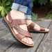 New Summer Men's Sandals Cow Leather Beach Korean Style Casual Outdoor Shoes Two-Use Slip-On Flip Flops_vogvips.com