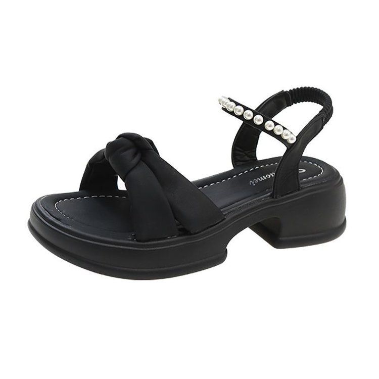 Sandals Women Platform Fairy Wind Pearl Beach Shoes Soft Sole Fashion Roman Shoes Tide_vogvips.com