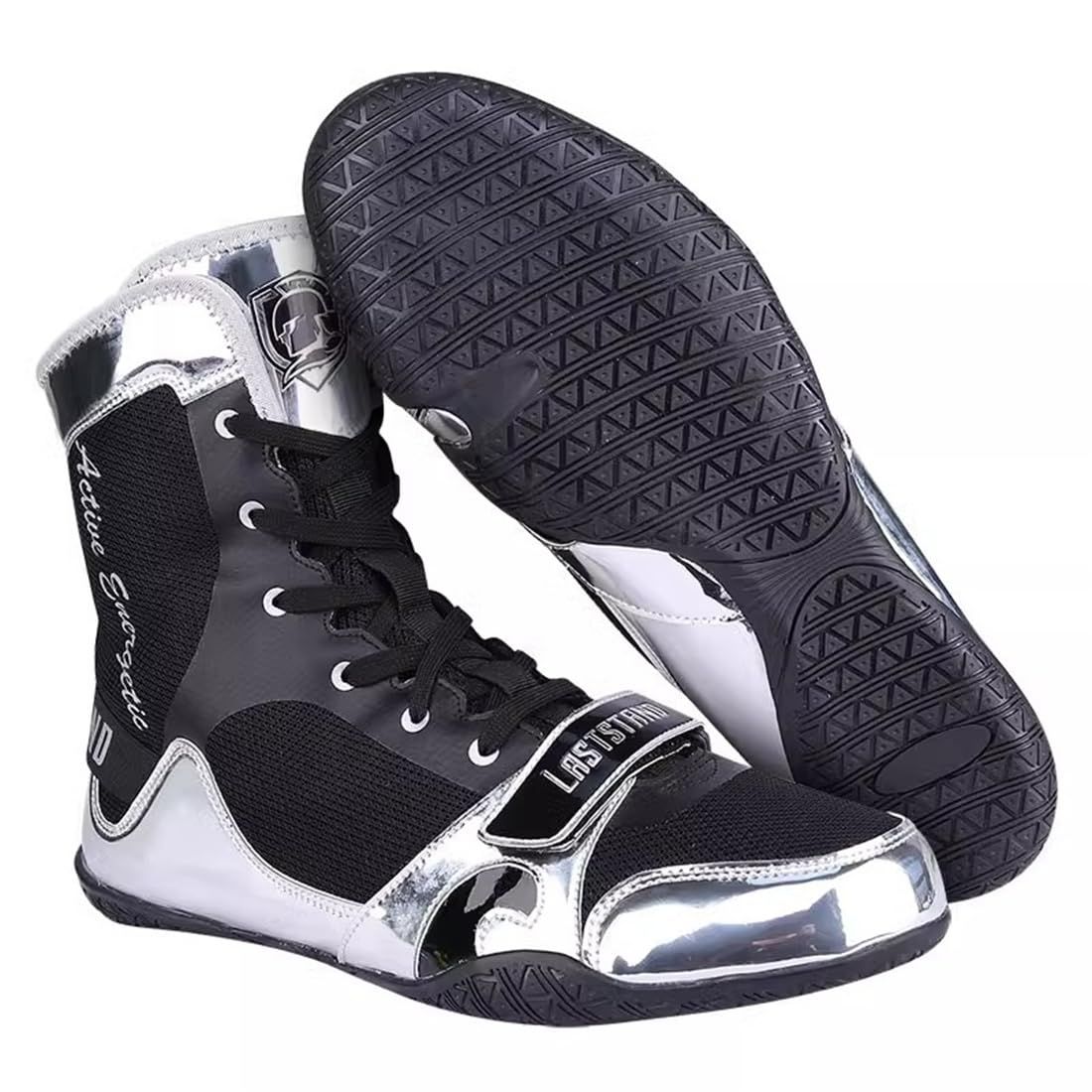 Wrestling Shoes Men High Top Boxing Boots For Fighting Powerlifting Bodybuilding Breathable Training Sports Footwear_vogvips.com