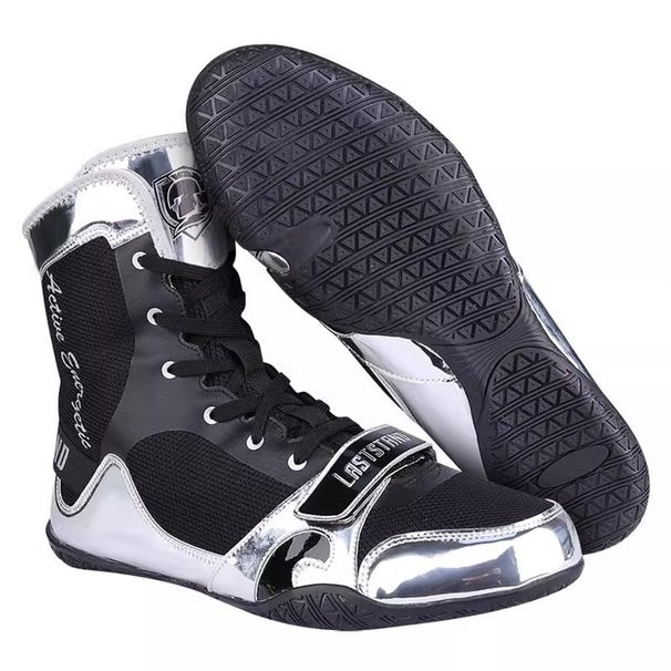 Wrestling Shoes Men High Top Boxing Boots For Fighting Powerlifting Bodybuilding Breathable Training Sports Footwear_vogvips.com