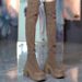 Slimming For Women 2025 New Autumn Winter High Heel Extended Over-the-Knee Stretch Suede Slip-On Single Boots_vogvips.com