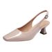 Square Open Back Sandals 2025 New French Style Closed Toe Women's Summer Patent Leather One Strap High Heels Thin Heel_vogvips.com