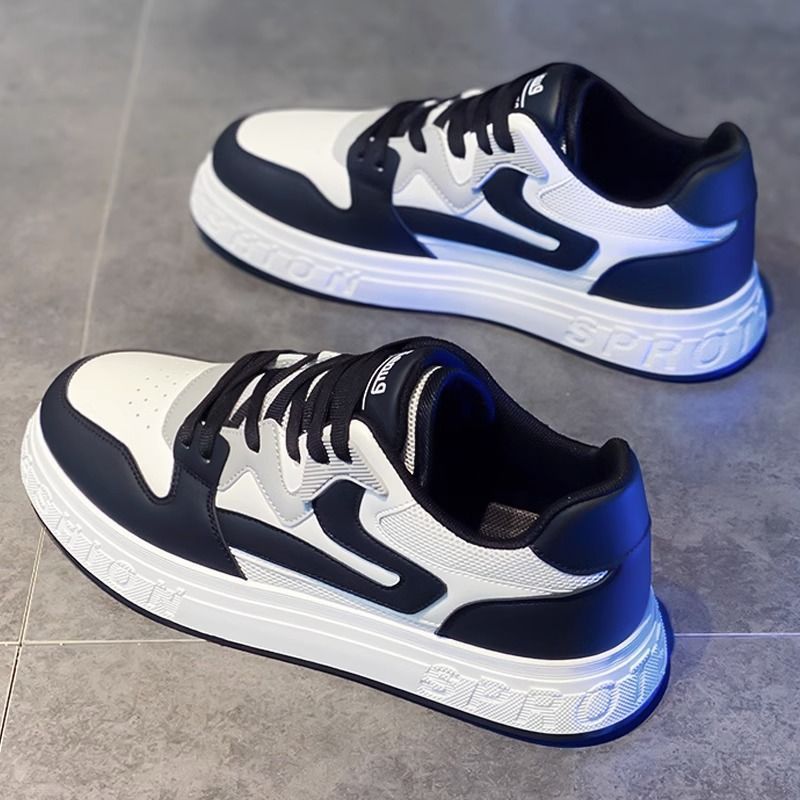 Men's Breathable Mesh Casual Sneakers - Lightweight Summer Shoes With Round Toe, Low Top Design For Daily Wear Sports Leather Shoes White Shoes Men_vogvips.com