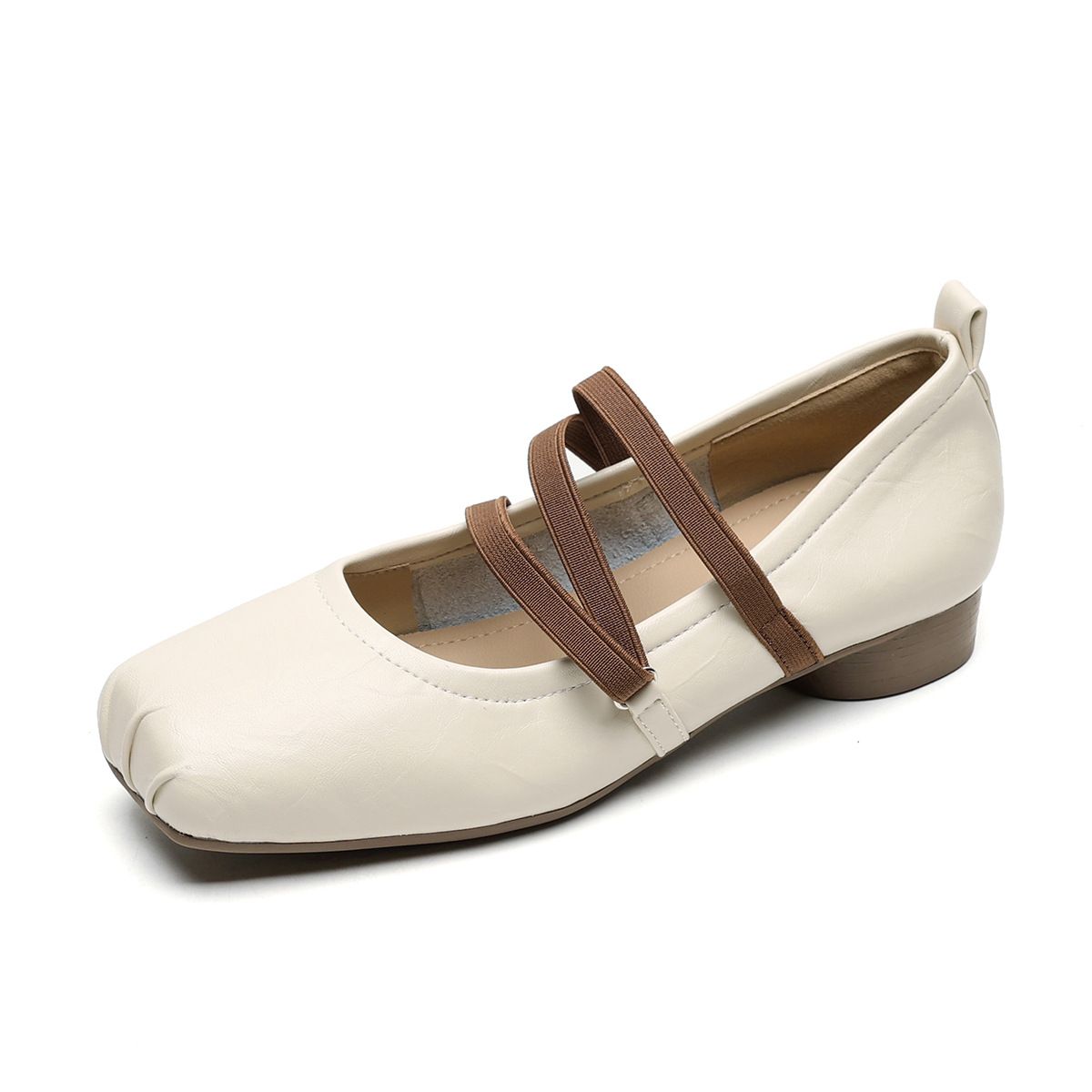 Blogger With The Same Ballet Mary Jane Shoes Women's Thick High Heels Light Mouth Evening Shoes_vogvips.com