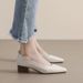 Pointed Single Shoes Women's Thick Heel Autumn Versatile Soft Sole Doudou Shoes Large Size Ladyshoes_vogvips.com
