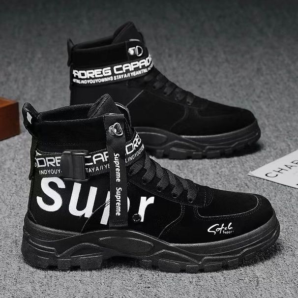 2024 New Martin Boots Spring And Autumn Versatile Round Toe High Top Trendy Men's Casual Comfortable Shoes_vogvips.com