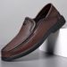 Men's Casual Spring Sheepskin Soles, Soft Real Leather, One Foot Pedaling, Le Fu Shoes, Men's Versatile_vogvips.com