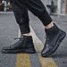 European Warm Series Genuine Black 2025 Spring New High-top Shoes Martin Men's Fleece-lined Leather Boots Trendy_vogvips.com