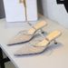 French Mesh Lace Pointed Head Thin Heel Bag Head Half Slippers Women's Outer Wear Hollow Word With Slippers_vogvips.com