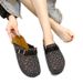 Women's Style Flat Rhinestone Cork Slippers Thick Sole Fashionable Outdoor Slip-On With Toe Cover_vogvips.com