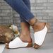 comfortable Slope Heel Slippers, Simple Large Size, 2024 New Sandals Fit_vogvips.com