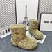Korean Style Round Toe Fleece-Lined Snow For Women 2025 New Belt Buckle Non-Slip Warm Furry Northeast Cotton Boots_vogvips.com